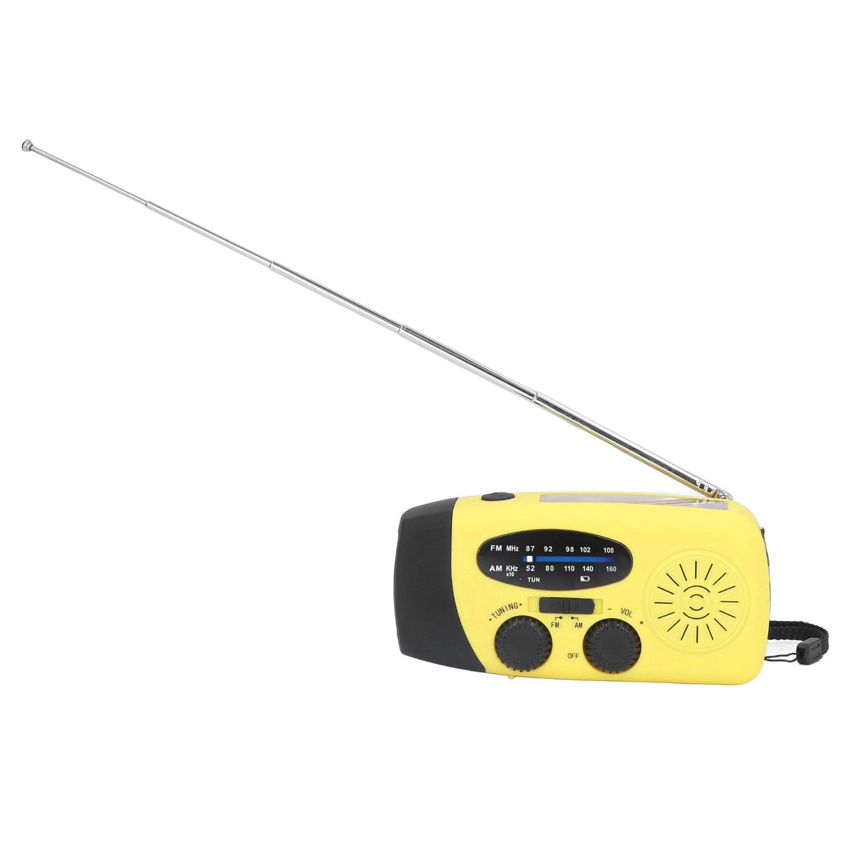 Hand Crank Solar Radio Multifunctional Emergency Radio LED Radio with Flashlight for Outdoor CampingYellow Europe