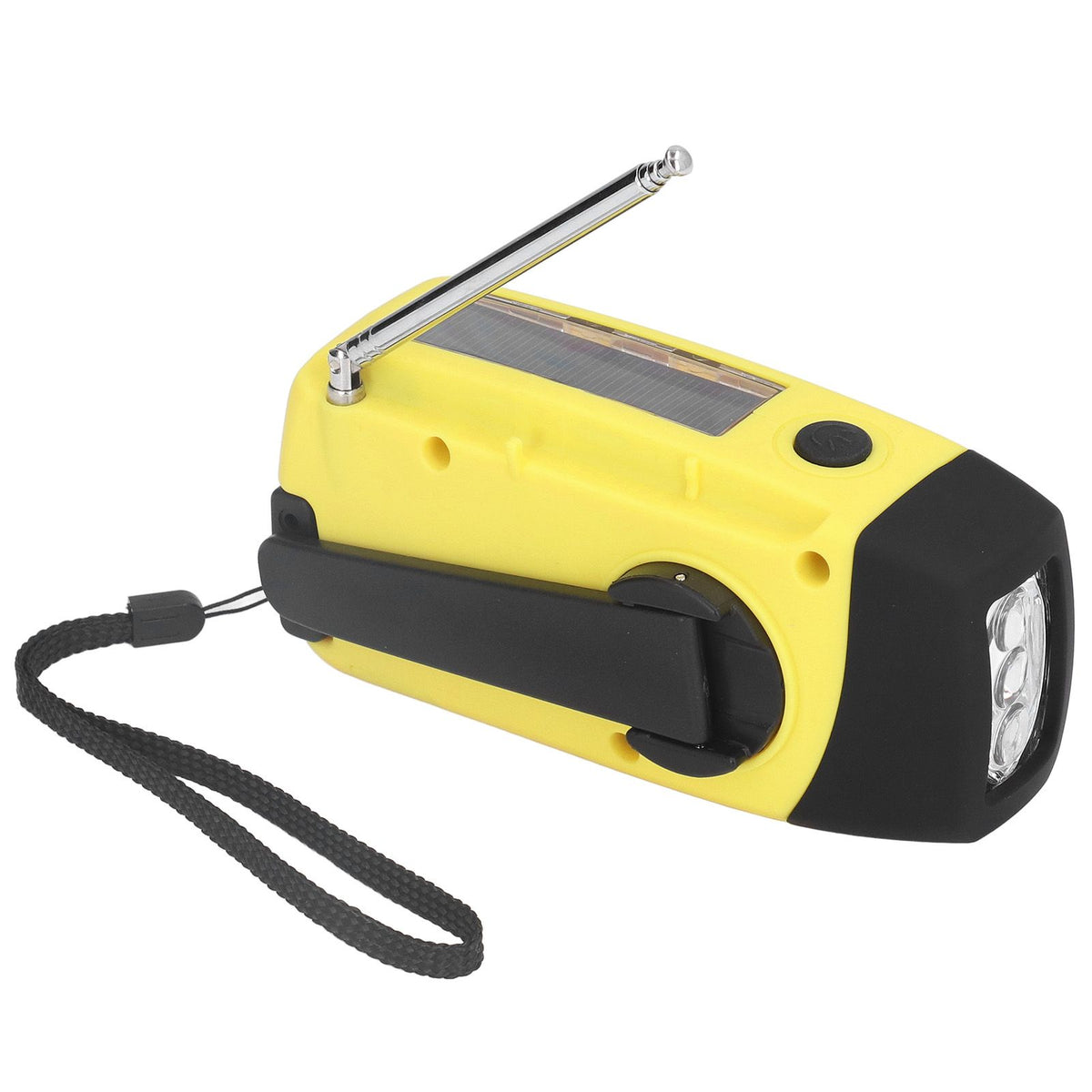 Hand Crank Solar Radio Multifunctional Emergency Radio LED Radio with Flashlight for Outdoor CampingYellow Japanese