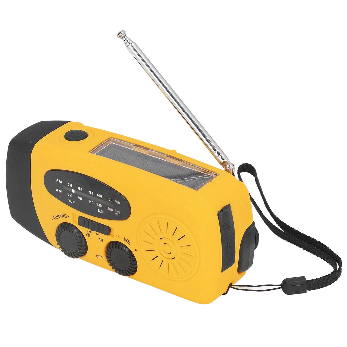 Hand Crank Solar Radio Multifunctional Emergency Radio LED Radio with Flashlight for Outdoor CampingOrange Japanese