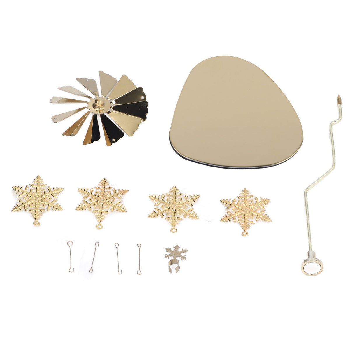 Candle Holder Round Triangle Tray Romantic European Style Stainless Steel Rotating Aromatherapy Wind Chime Candle Holder Snowflake