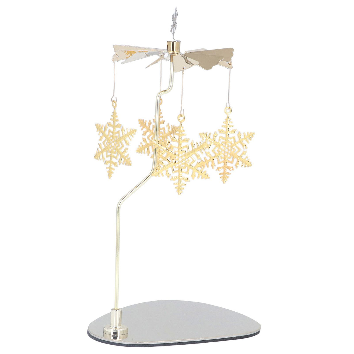 Candle Holder Round Triangle Tray Romantic European Style Stainless Steel Rotating Aromatherapy Wind Chime Candle Holder Snowflake