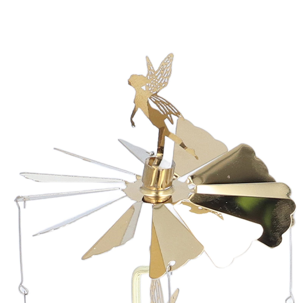 Candle Holder Round Triangle Tray Romantic European Style Stainless Steel Rotating Aromatherapy Wind Chime Candle Holder Little Fairy