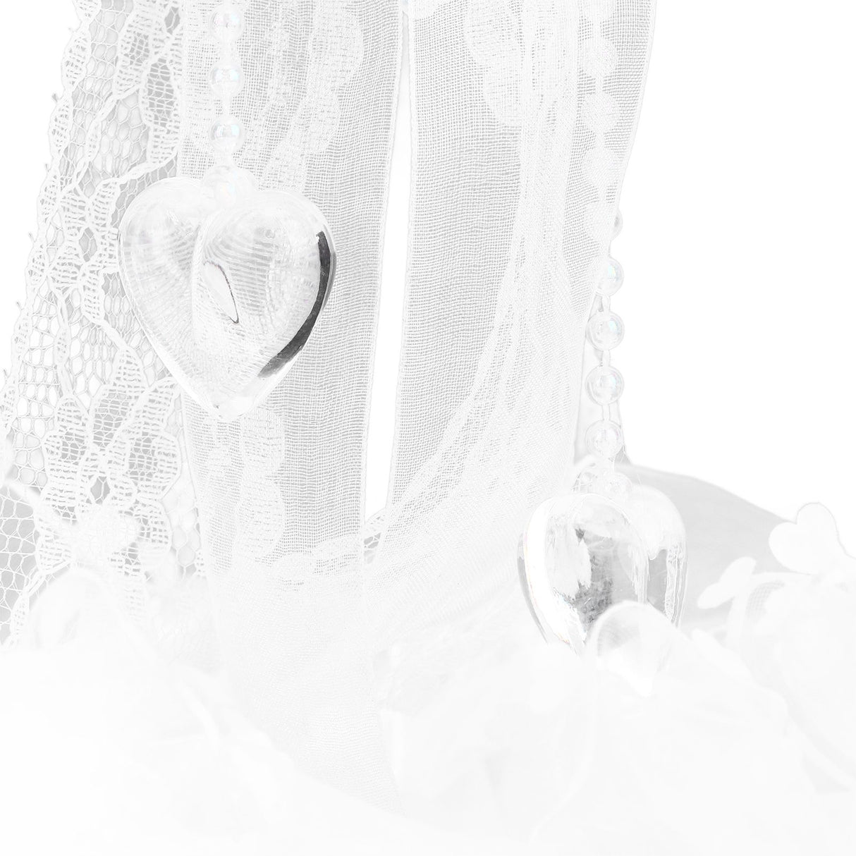 Flower Girl Basket Elegant Style Portable Durable Lace Material Wide Application Wedding Basket for Wedding Party