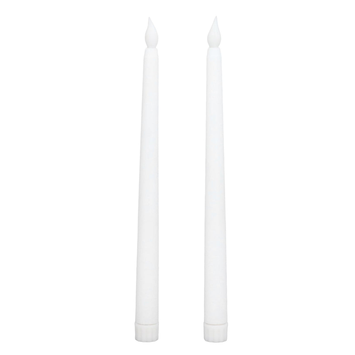 2pcs LED Taper Candles Battery Powered Flameless LED Candle Sticks for Festival Wedding Birthday Party White Shell