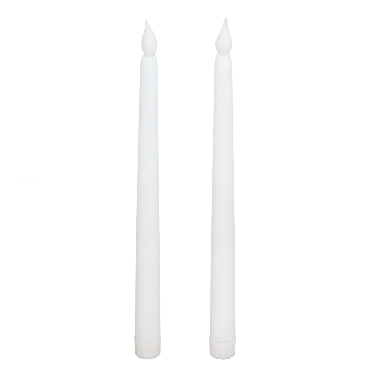 2pcs LED Taper Candles Battery Powered Flameless LED Candle Sticks for Festival Wedding Birthday Party White Shell