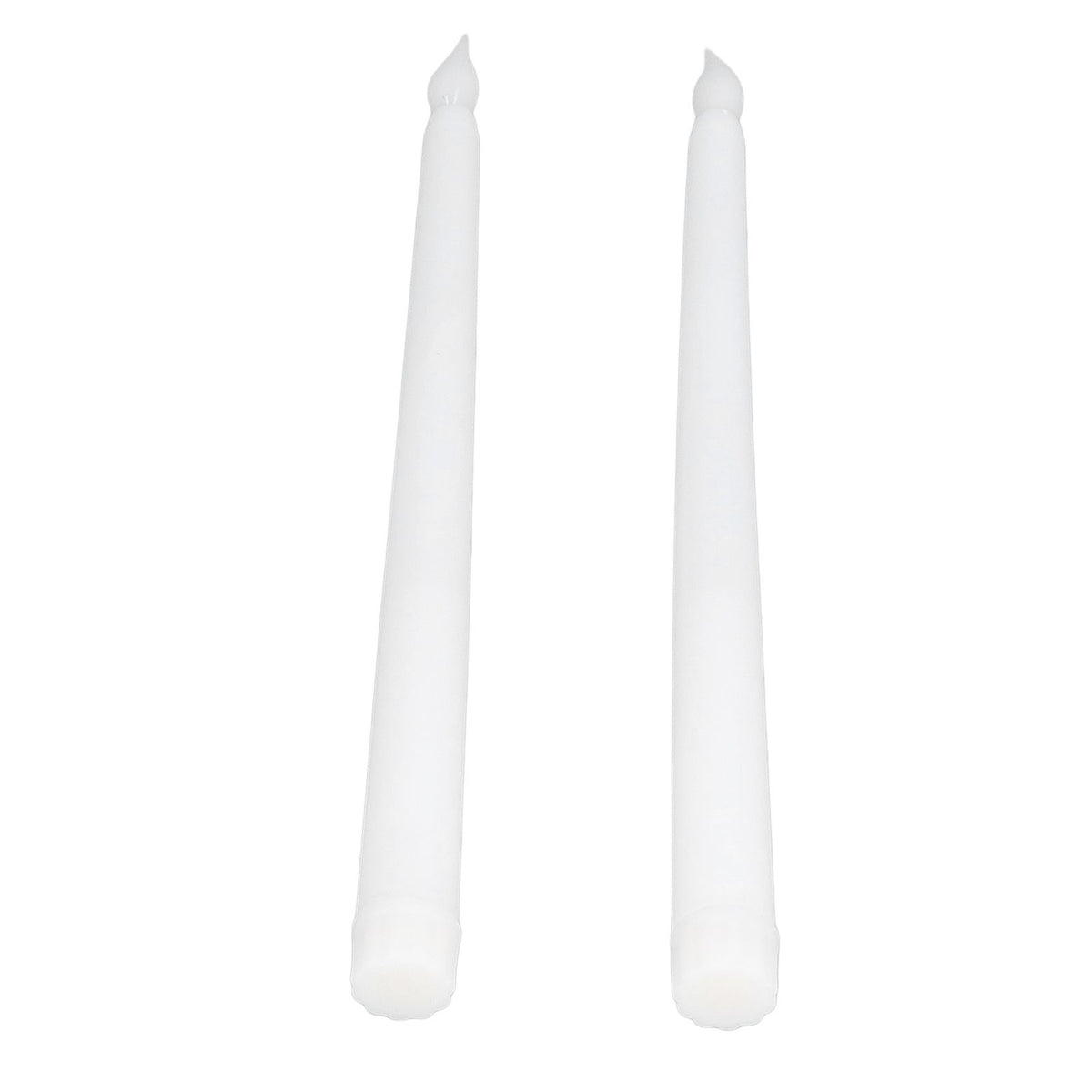 2pcs LED Taper Candles Battery Powered Flameless LED Candle Sticks for Festival Wedding Birthday Party White Shell