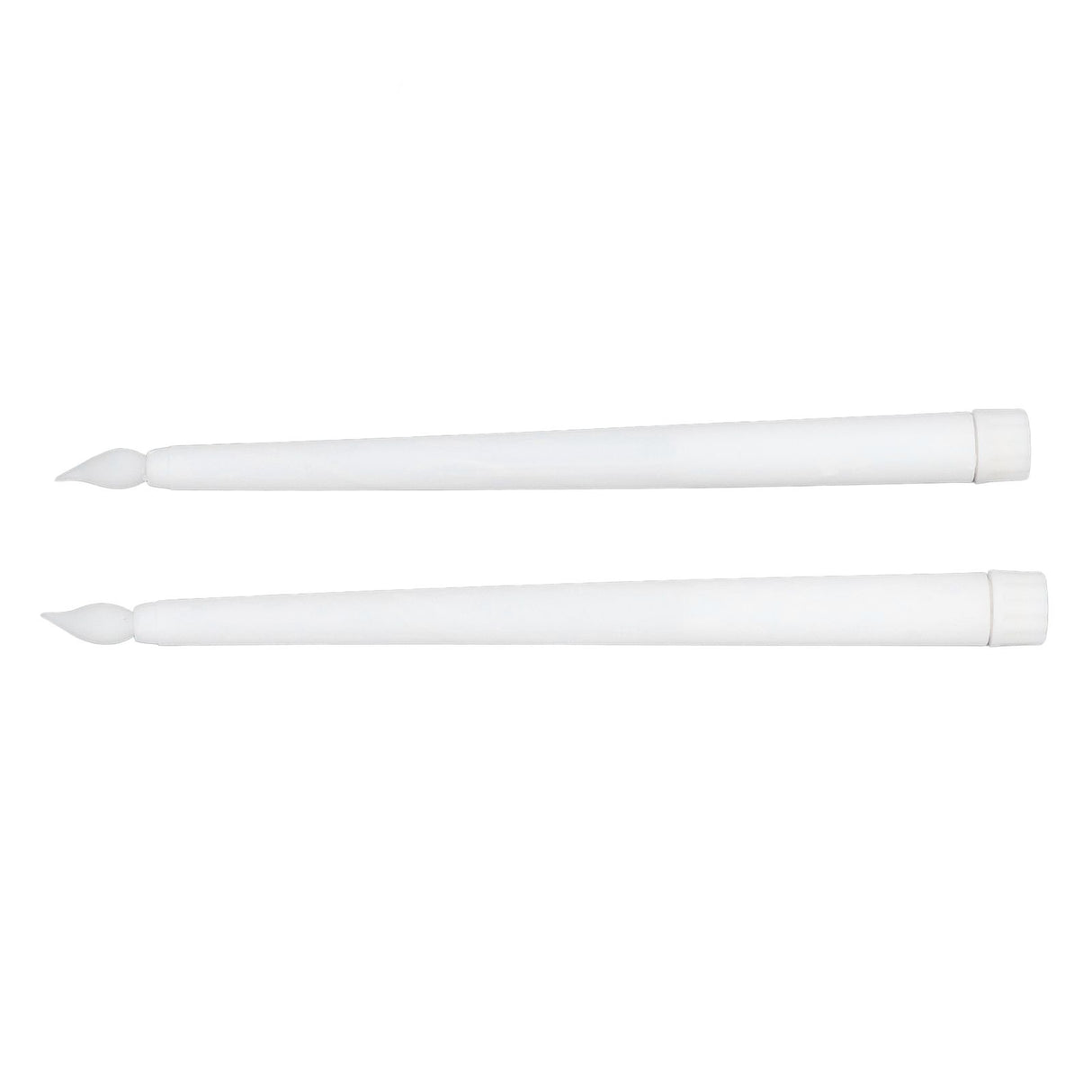 2pcs LED Taper Candles Battery Powered Flameless LED Candle Sticks for Festival Wedding Birthday Party White Shell