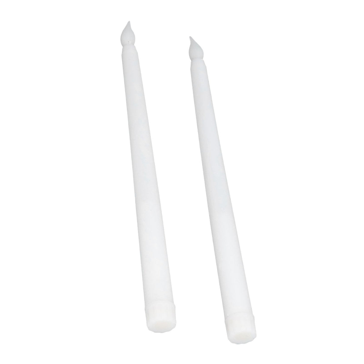 2pcs LED Taper Candles Battery Powered Flameless LED Candle Sticks for Festival Wedding Birthday Party White Shell