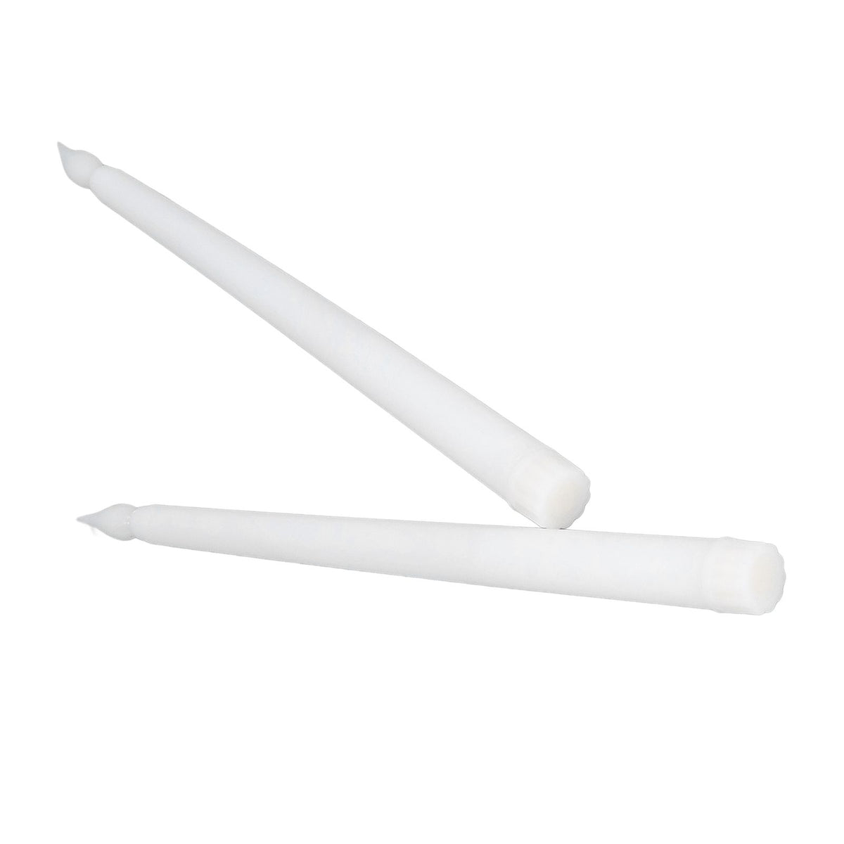 2pcs LED Taper Candles Battery Powered Flameless LED Candle Sticks for Festival Wedding Birthday Party White Shell