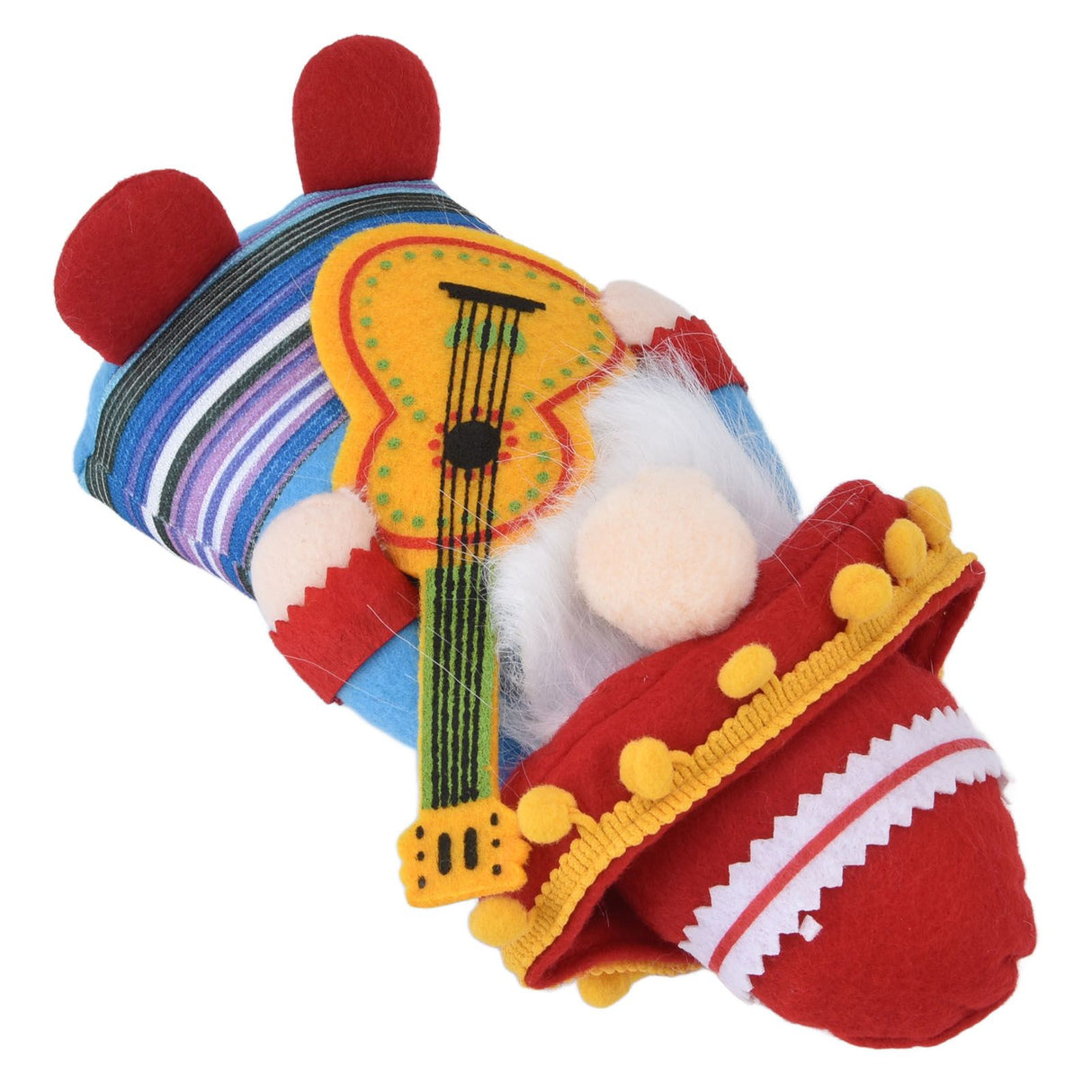 Dwarf Doll Cute Soft Lucky Prevent Fading Festival Gnomes with Musical Instruments for Halloween Props and Party Guitar Boy