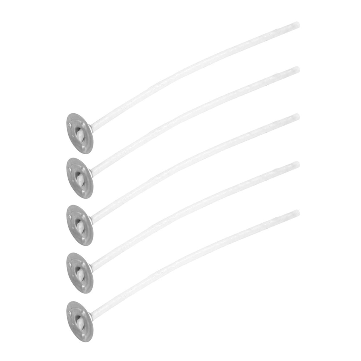 50Pcs Candle Wicks Pre Waxed Cotton Core Wicks with Base for DIY Scented Candle Making 8cm / 3.1in