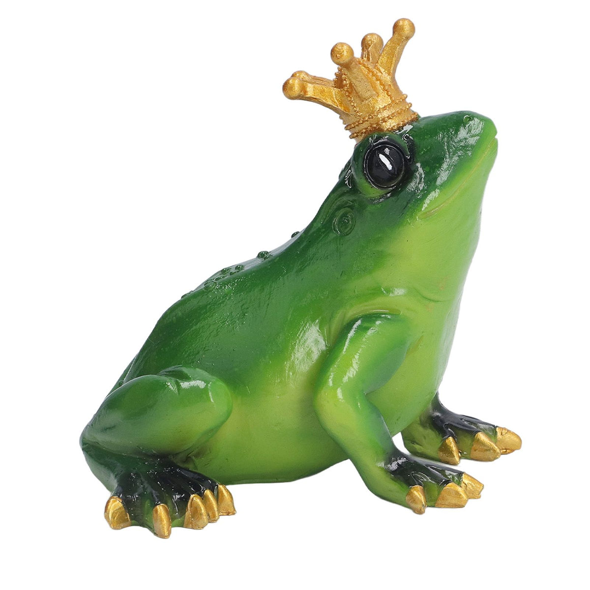 Frog Figurine Sculpture Lifelike Cute Synthetic Resin Desktop Statue Ornament for Kitchen Bedroom Garden