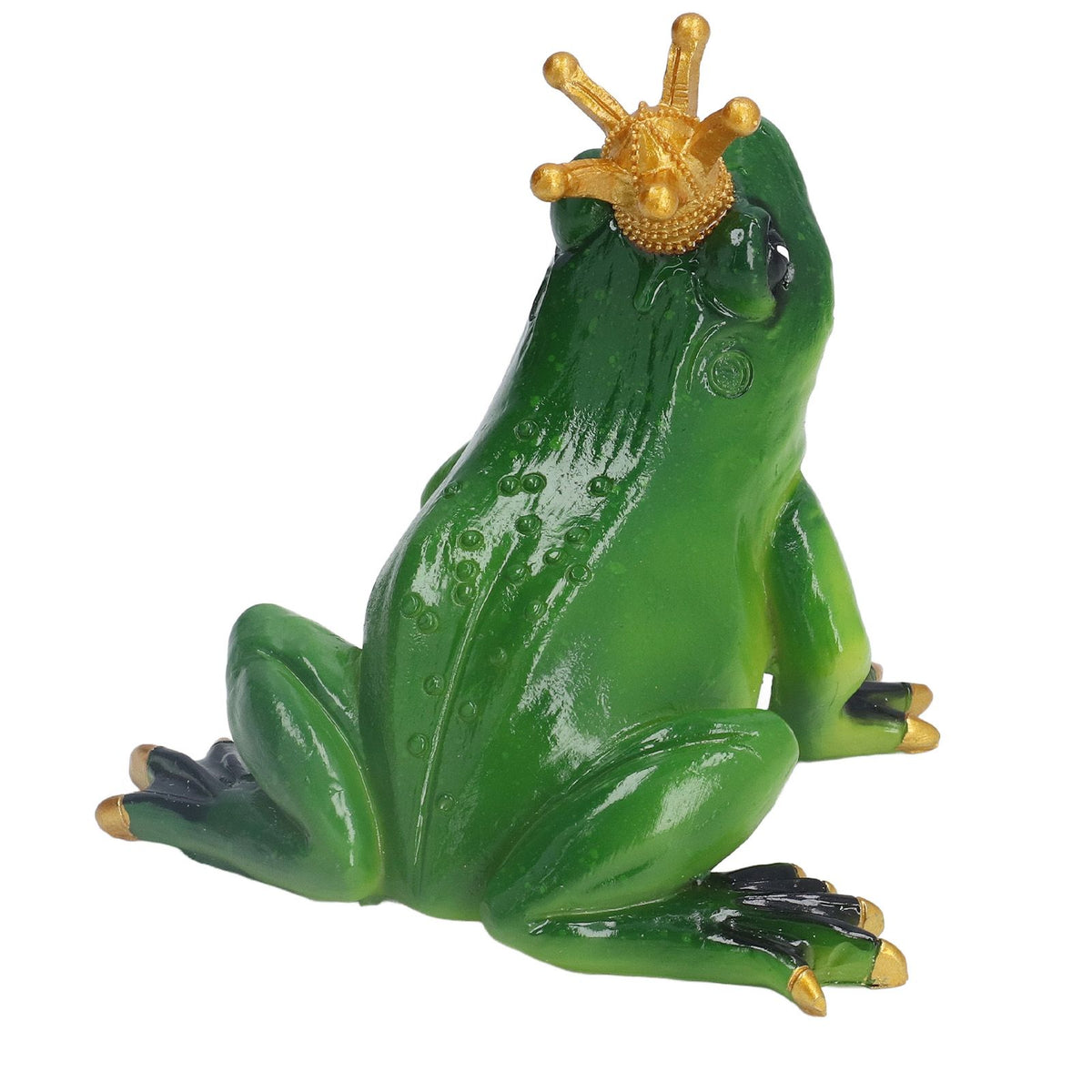 Frog Figurine Sculpture Lifelike Cute Synthetic Resin Desktop Statue Ornament for Kitchen Bedroom Garden