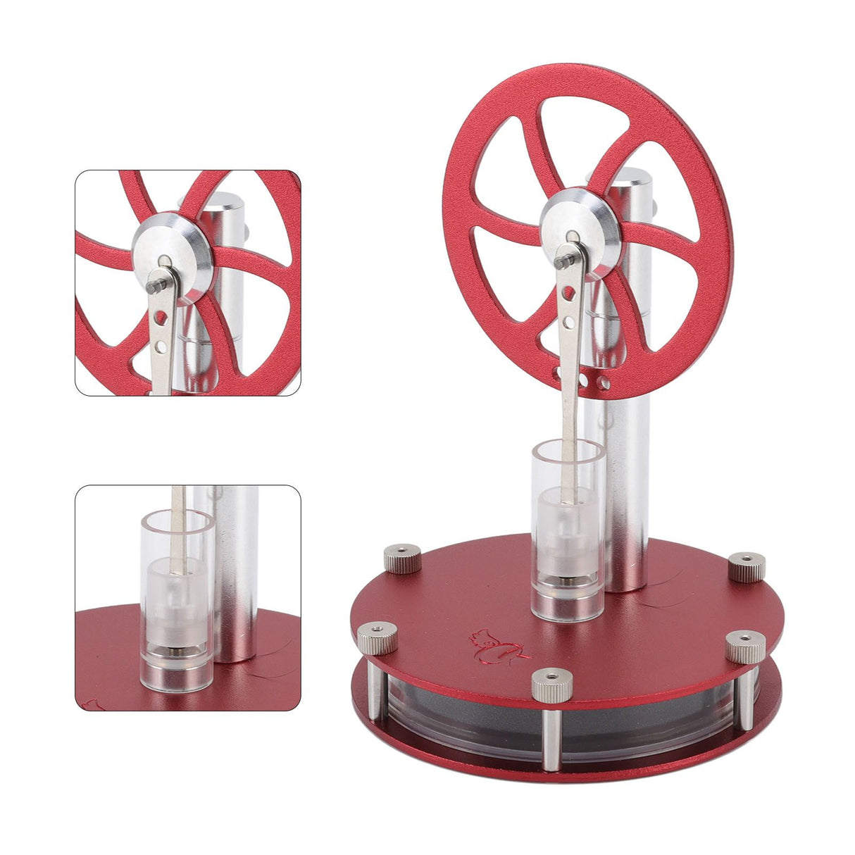 Stirling Engine Model Low Temperature Differential Education Toy Metal Hot Air Engine Motor for Kids Learning