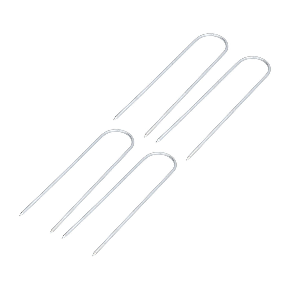 Garden Staples Galvanized U Shaped Garden Fencing Peg for Greenhouses Lawns Gardens
