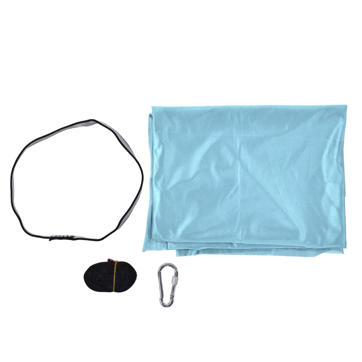 Yoga Hammock Durable Elastic 25KN Aerial Yoga Hammock with Daisy Chains O Ring for Body Firming Aerial YogaLight Blue
