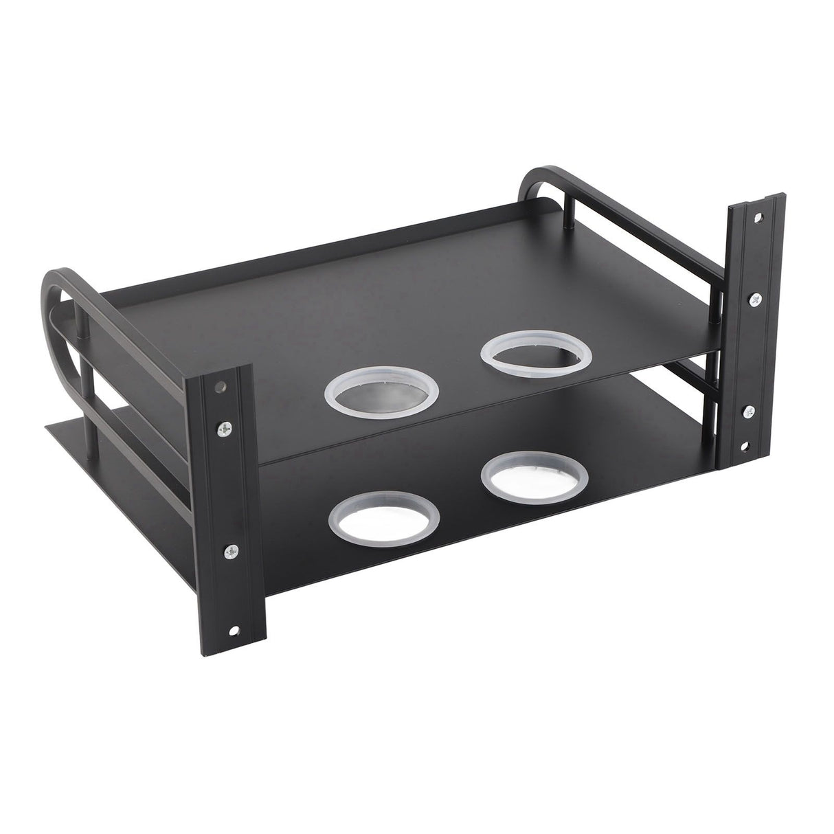 Double Layer Floating Wall Shelf TV Box Shelf Wall Mounted Router DVD Cable Box Shelf for Household