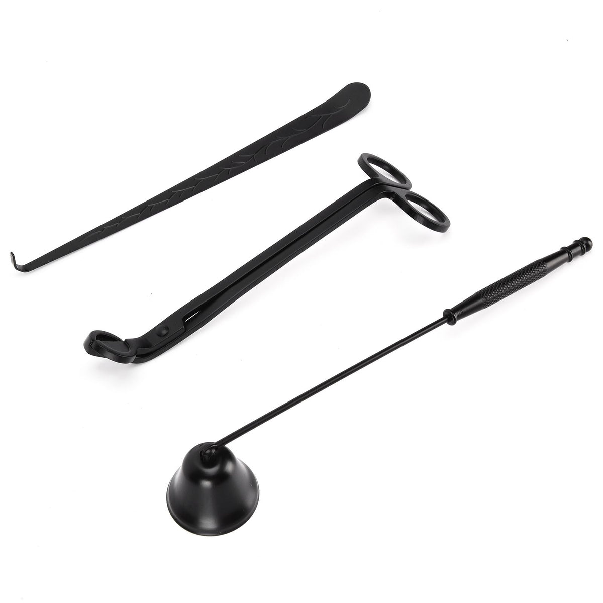 3PCS Candle Accessory Set Candle Wick Trimmer Cutter Snuffer Extinguisher Wick Dipper Gift SuppliesBlack
