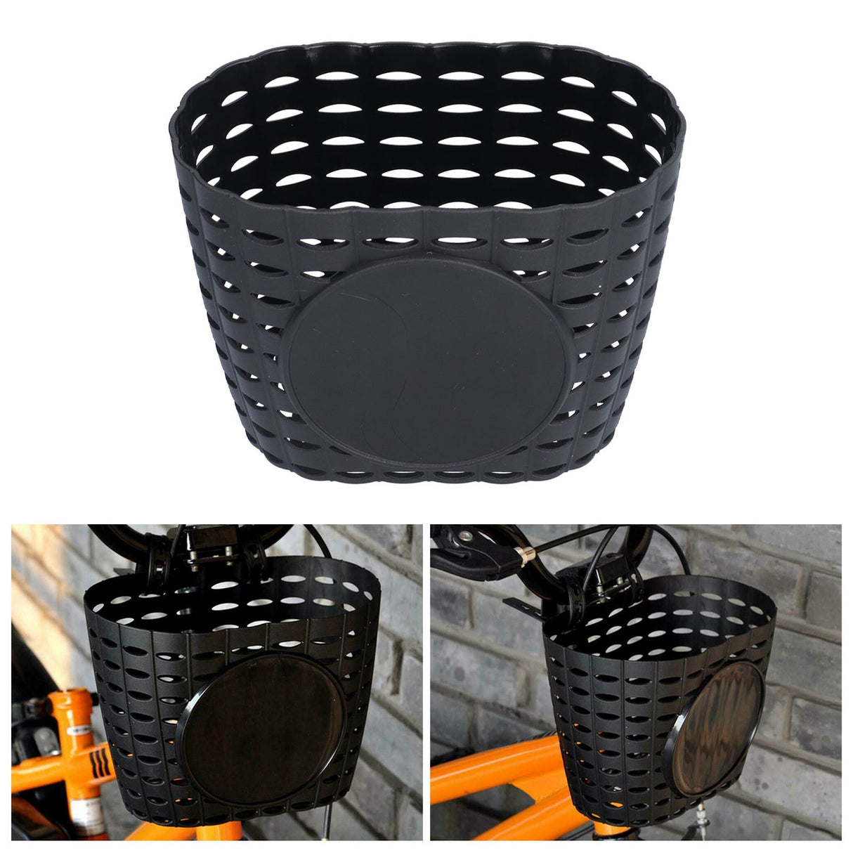 Children Bike Basket Thickened Plastic Wear Resistant and Durable Children's Bicycle Stroller Shopping Hanging BasketBlack
