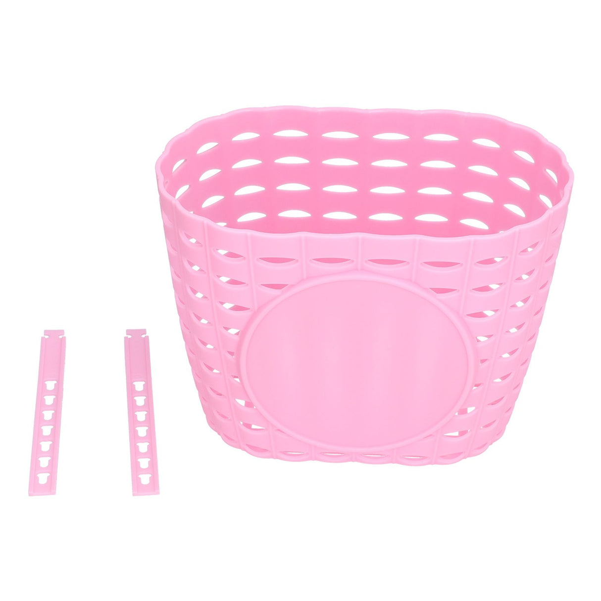 Children Bike Basket Thickened Plastic Wear Resistant and Durable Children's Bicycle Stroller Shopping Hanging BasketPink