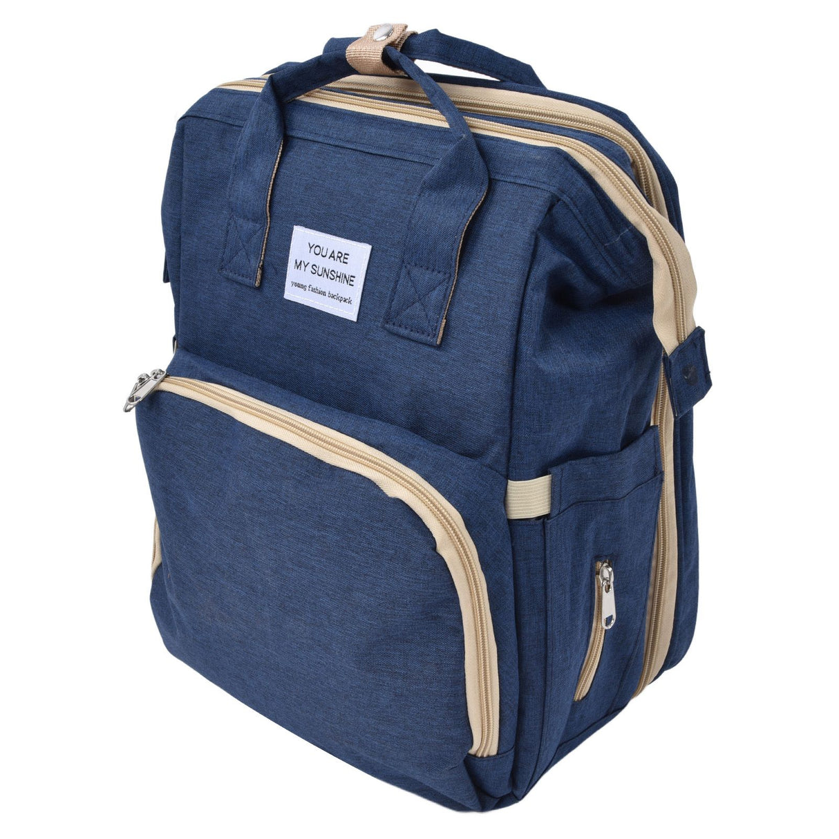 Backpack Multifunctional Foldable Large Capacity Baby Diaper Storage Bag for TravelDark Blue