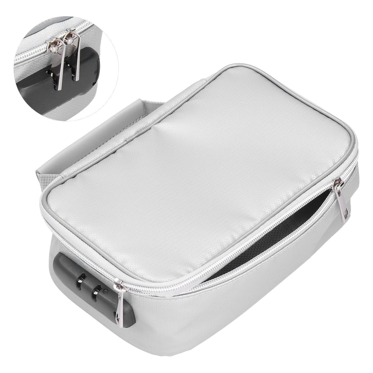 Fireproof Document Bag with Lock Portable Small Fireproof Document Bag for Home Office TravelSilver