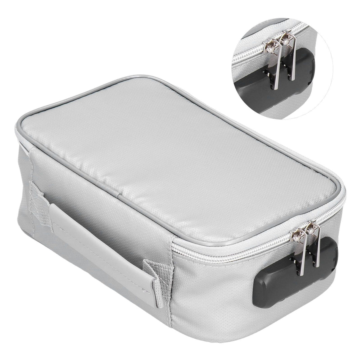 Fireproof Document Bag with Lock Portable Small Fireproof Document Bag for Home Office TravelSilver