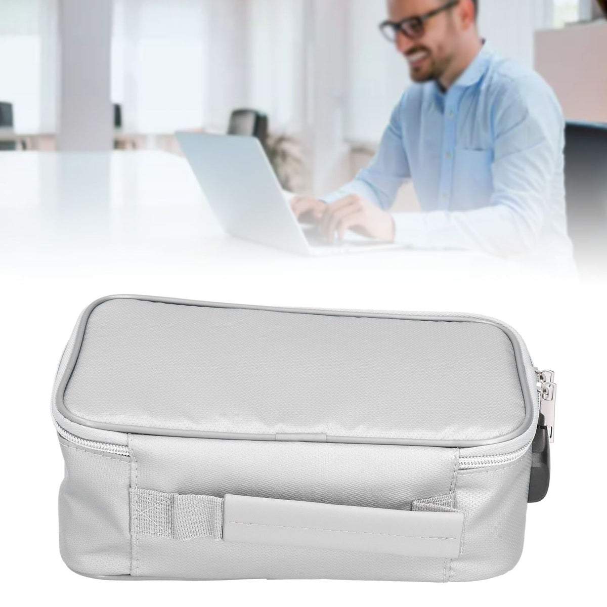 Fireproof Document Bag with Lock Portable Small Fireproof Document Bag for Home Office TravelSilver