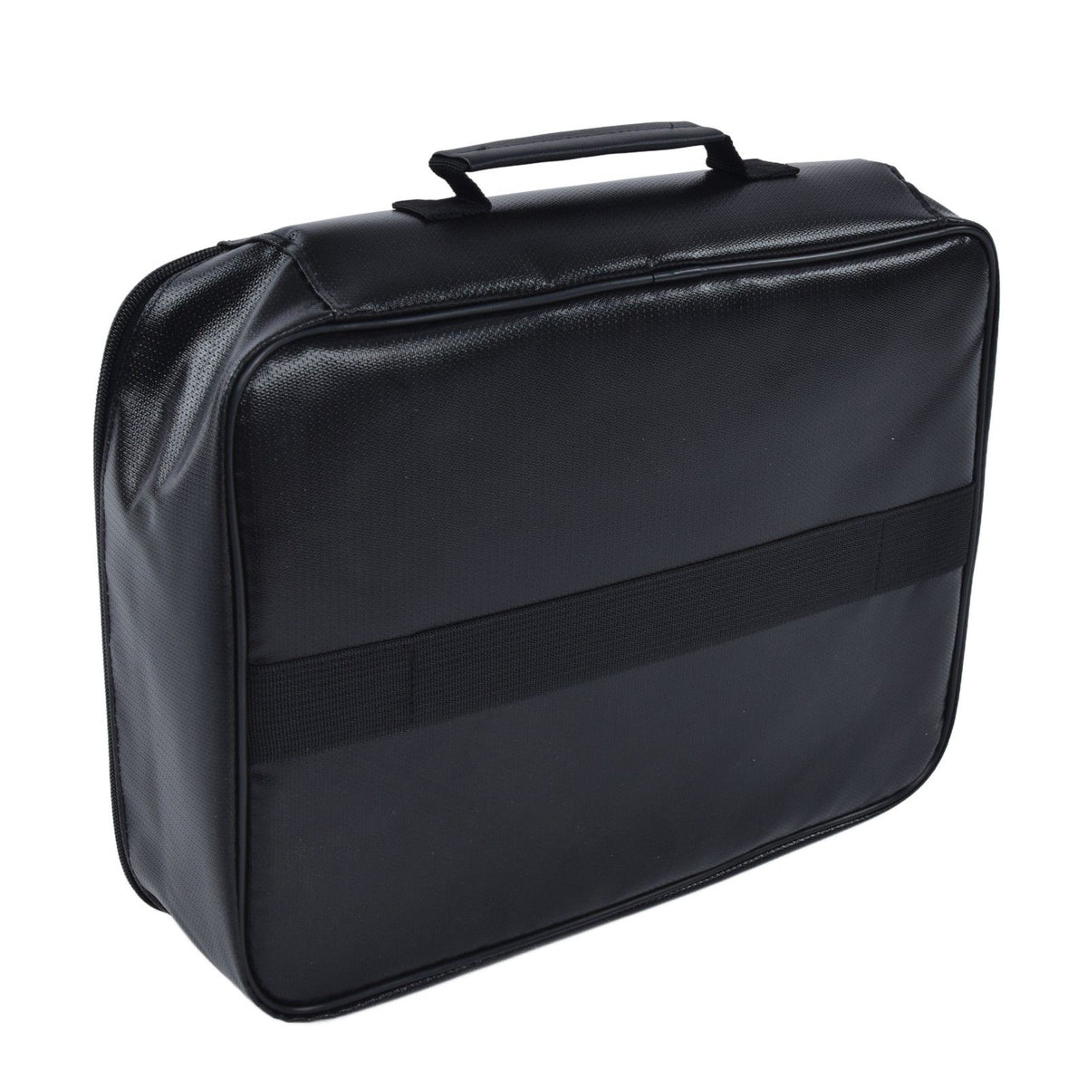 Fireproof Document Bag Pouch Portable File Safe Organizer Large Capacity Storage Box Case with LockBlack