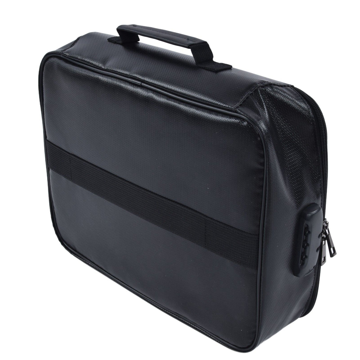 Fireproof Document Bag Pouch Portable File Safe Organizer Large Capacity Storage Box Case with LockBlack
