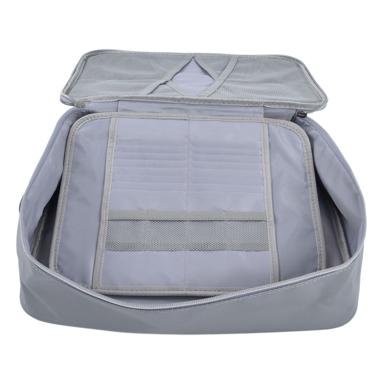 Fireproof Document Bag Pouch Portable File Safe Organizer Large Capacity Storage Box Case with LockSilver