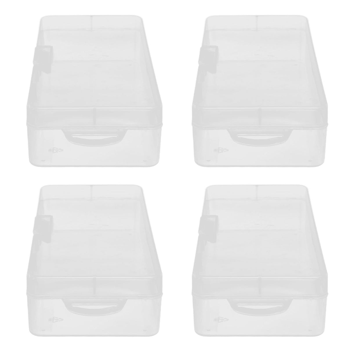 Transparent Storage Box Clear Plastic Container with Hinged Cover for Small ObjectsCrafts Beads Jewelry