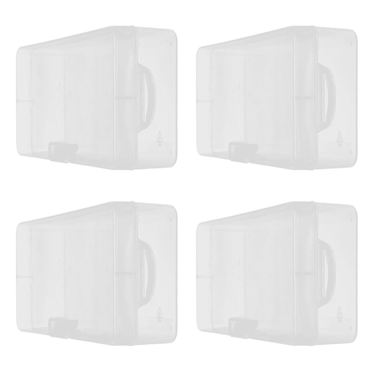 Transparent Storage Box Clear Plastic Container with Hinged Cover for Small ObjectsCrafts Beads Jewelry