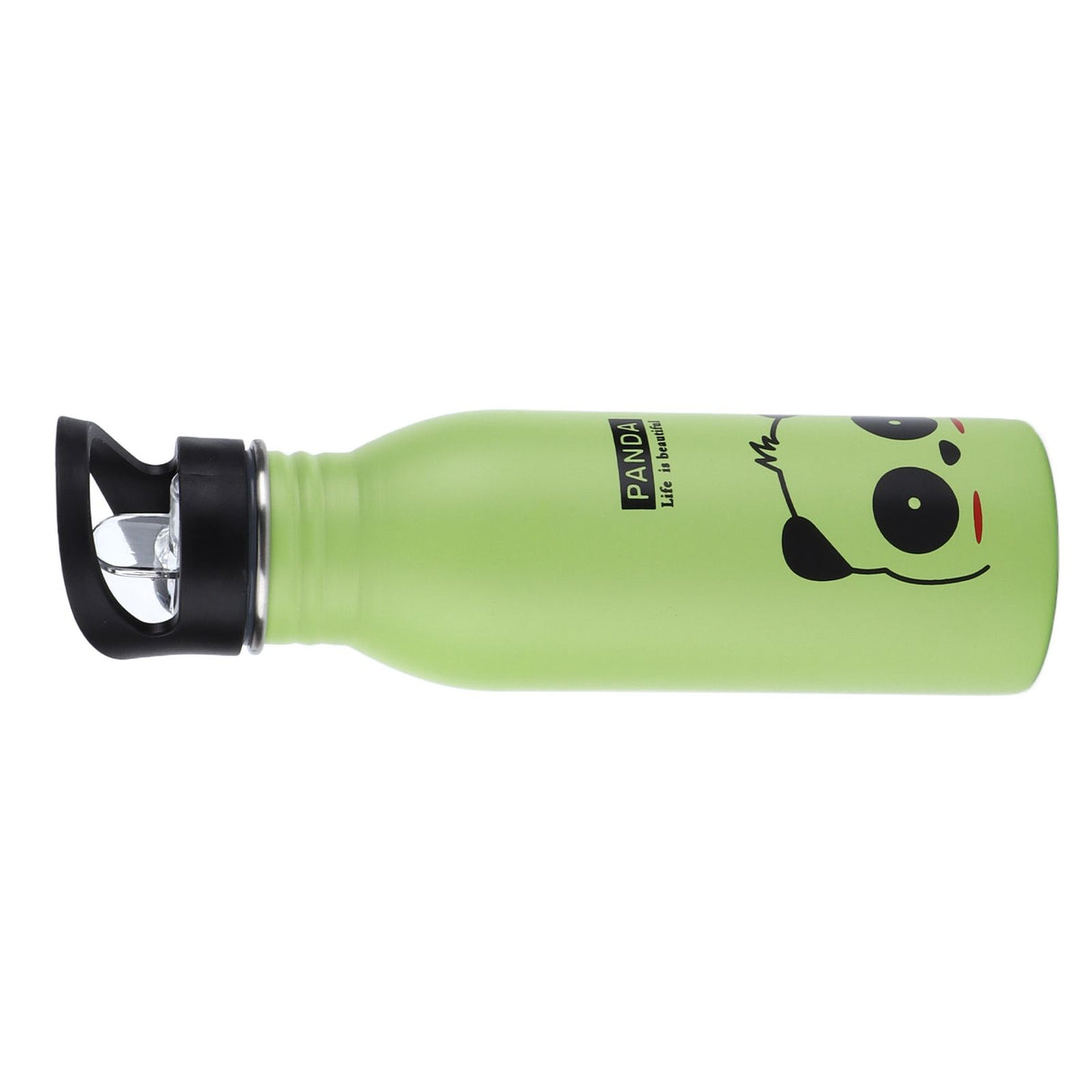 Stainless Steel Sport Water Bottle 500ml Cute Vacuum Insulated Water Bottle with Sucking Mouth for Outdoor SportsGreen Panda