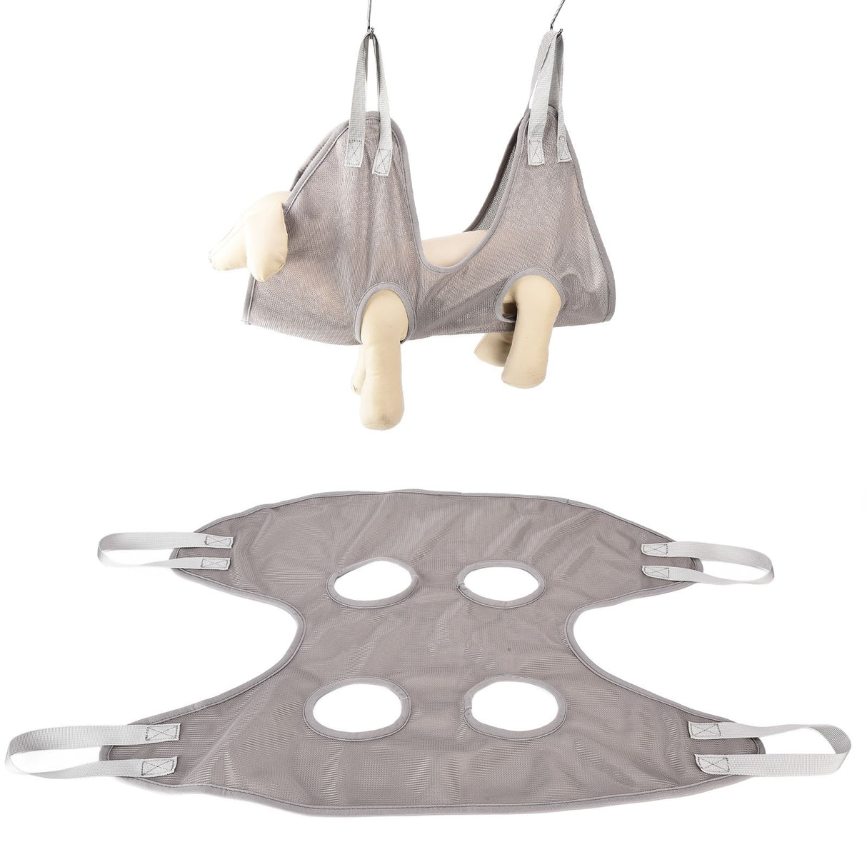 Dog Grooming Sling Multifunctional Pet Grooming Hammock Helper for Bathing Washing Grooming and Trimming NailGrey M