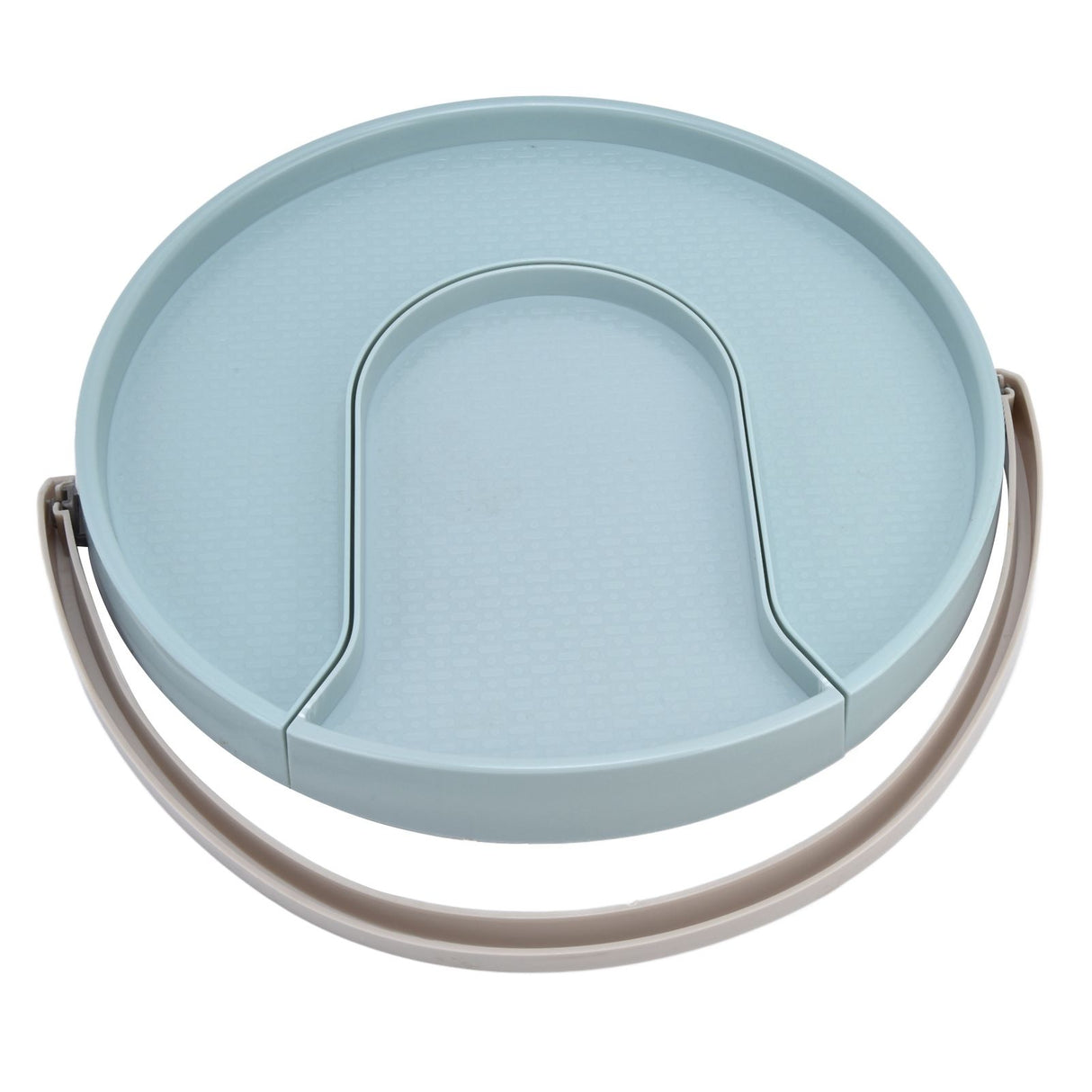 Kitchen Storage Turntable Non Skid Kitchen Spice Beverage Pull Out Organizer Rack for Kitchen Cabinets PantryBlue