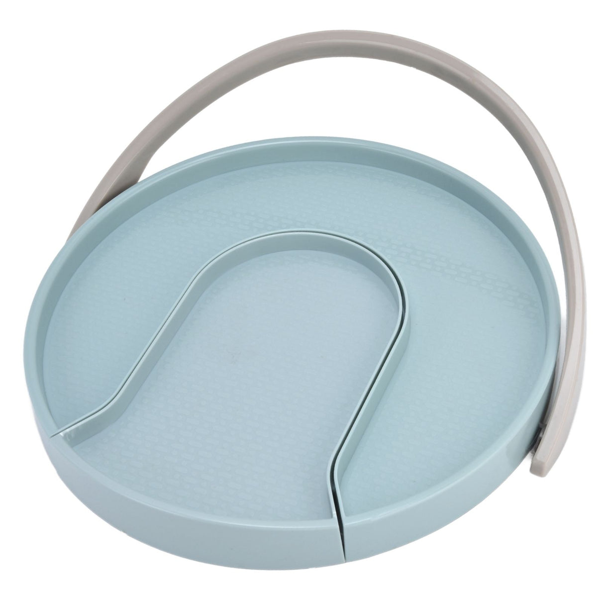 Kitchen Storage Turntable Non Skid Kitchen Spice Beverage Pull Out Organizer Rack for Kitchen Cabinets PantryBlue