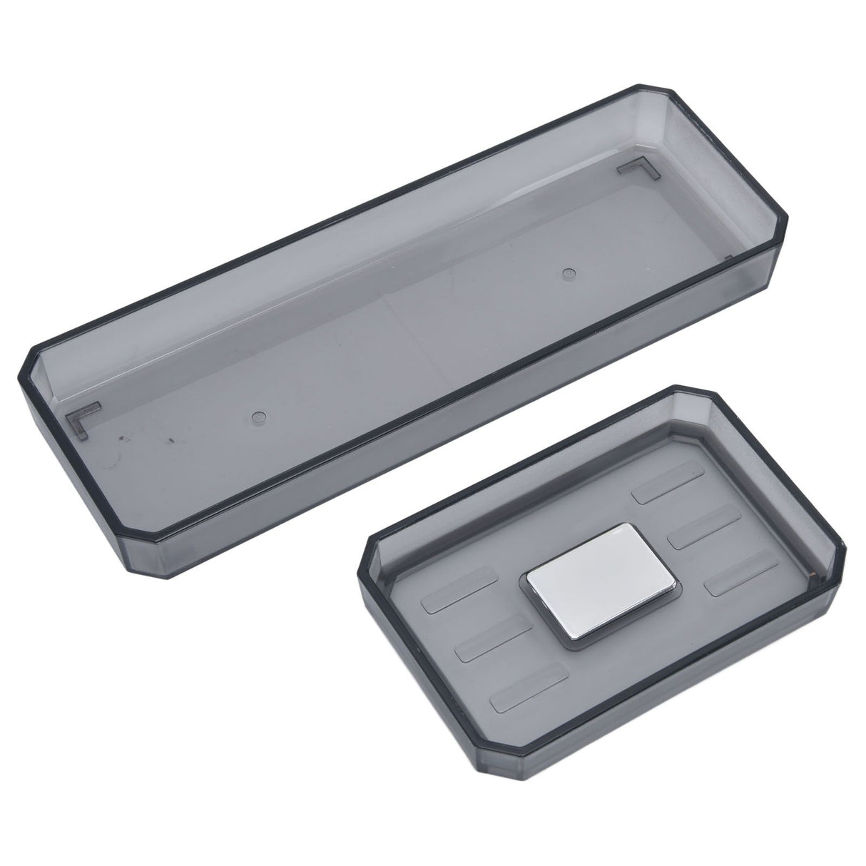 7Pcs/Set Plastic Bathroom Accessory Grey Toothbrush Holder Soap Tray Kit for Home Hotel