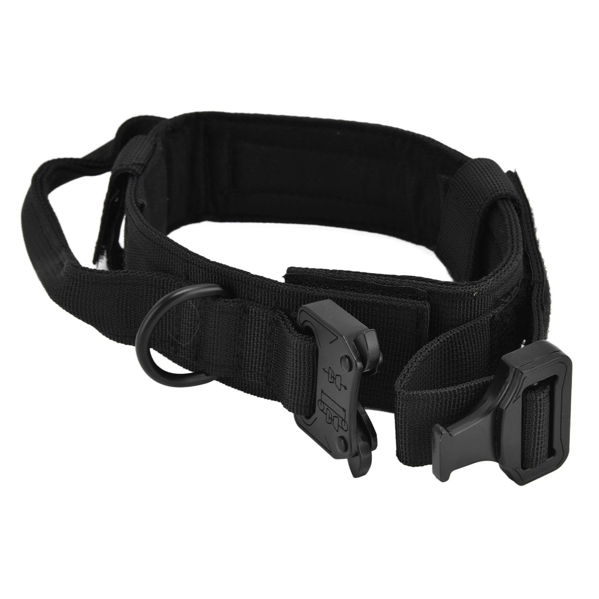 Traction Dog Collar with Buckle Nylon Iron Training Hunting Collar Pet Accessory for OutdoorBlack XL