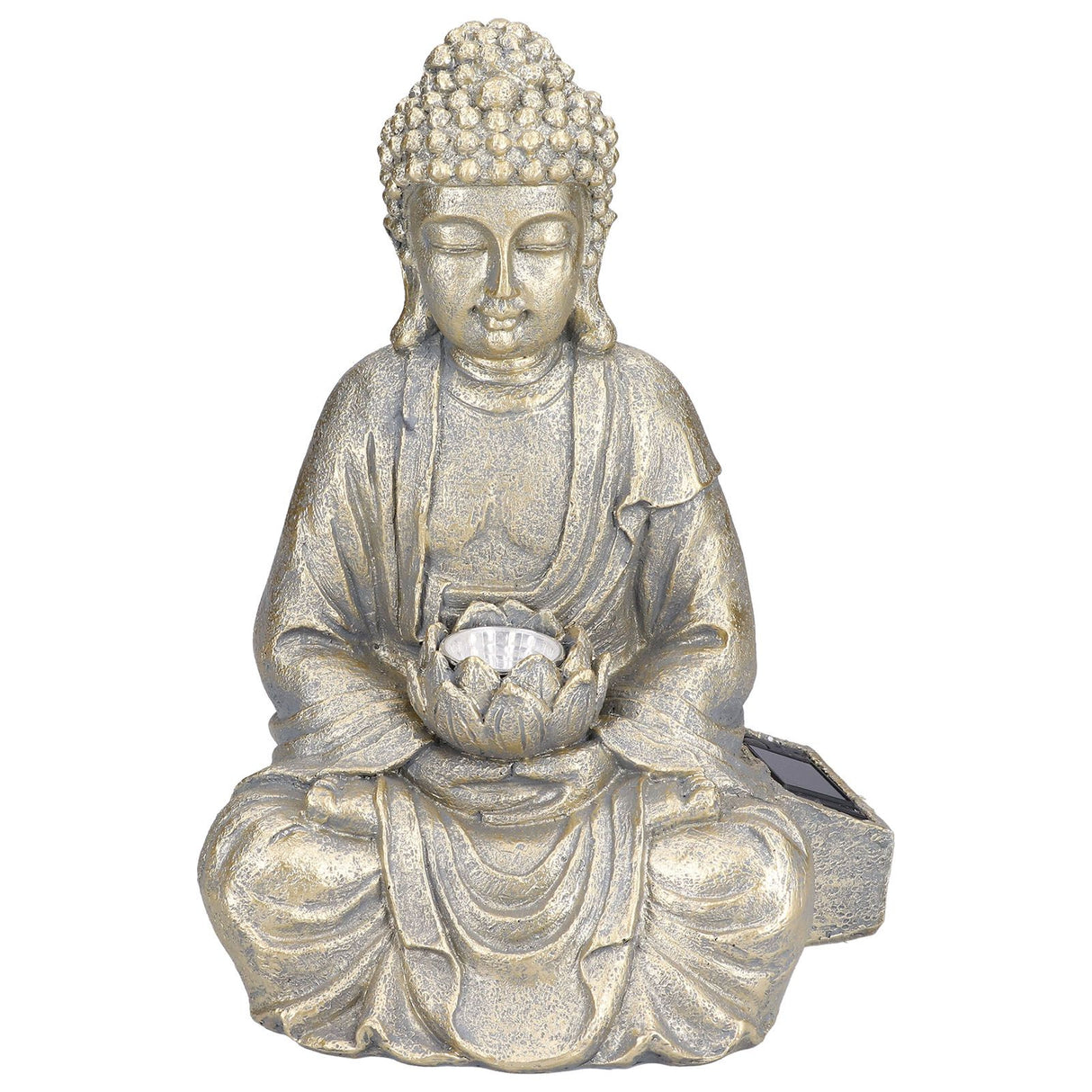 Home Buddha Garden Light Solar Powered Zen Buddha Garden Statue for Yard Garden Patio Deck