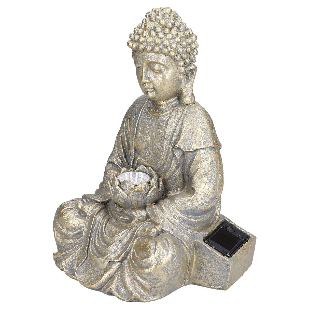 Home Buddha Garden Light Solar Powered Zen Buddha Garden Statue for Yard Garden Patio Deck