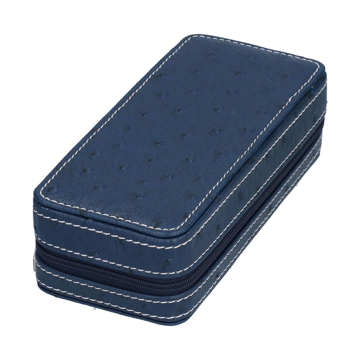Watch Storage Box Ostrich Pattern Zippered Artificial Leather Watch Bag for Watch Holders Watch Maintenance Master
