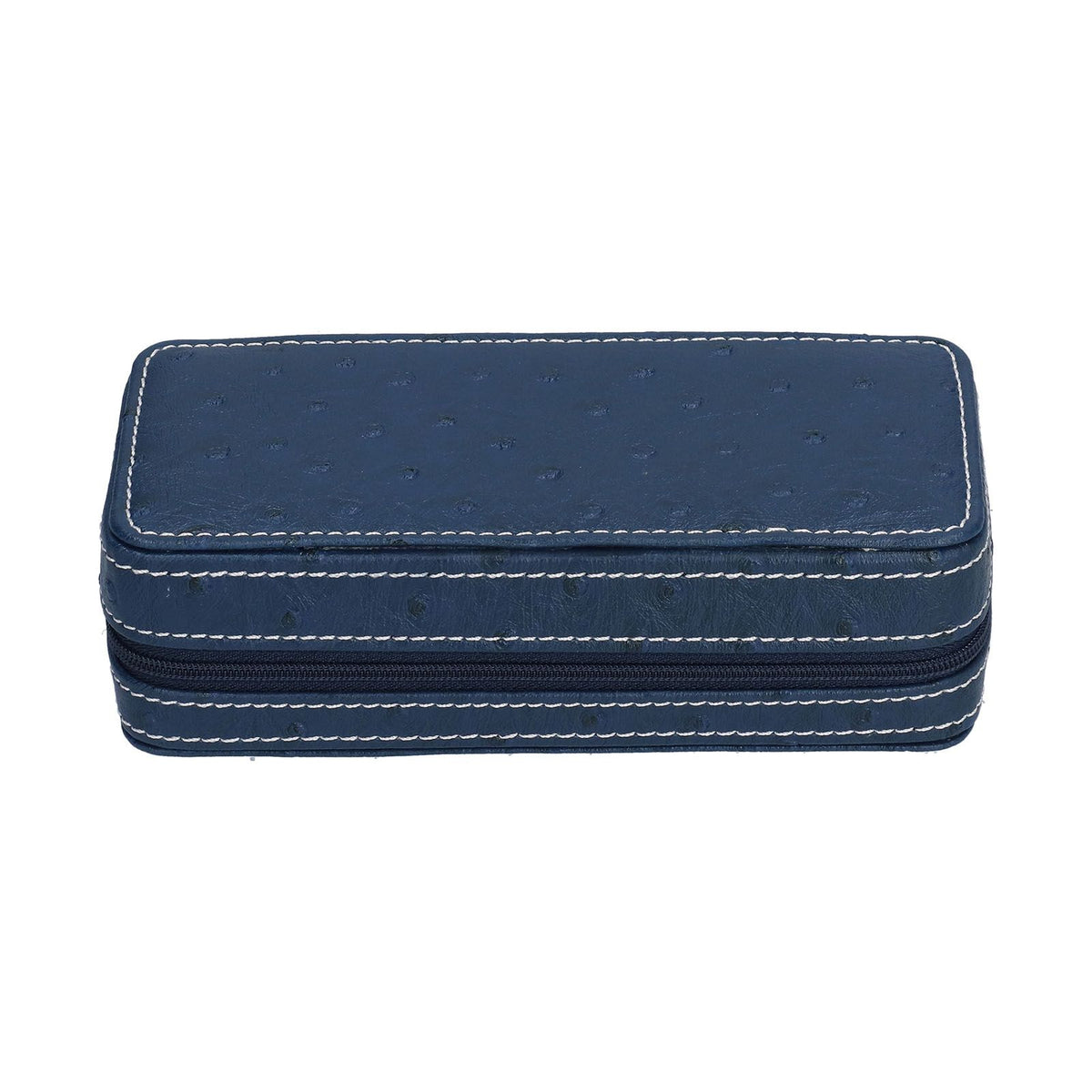 Watch Storage Box Ostrich Pattern Zippered Artificial Leather Watch Bag for Watch Holders Watch Maintenance Master