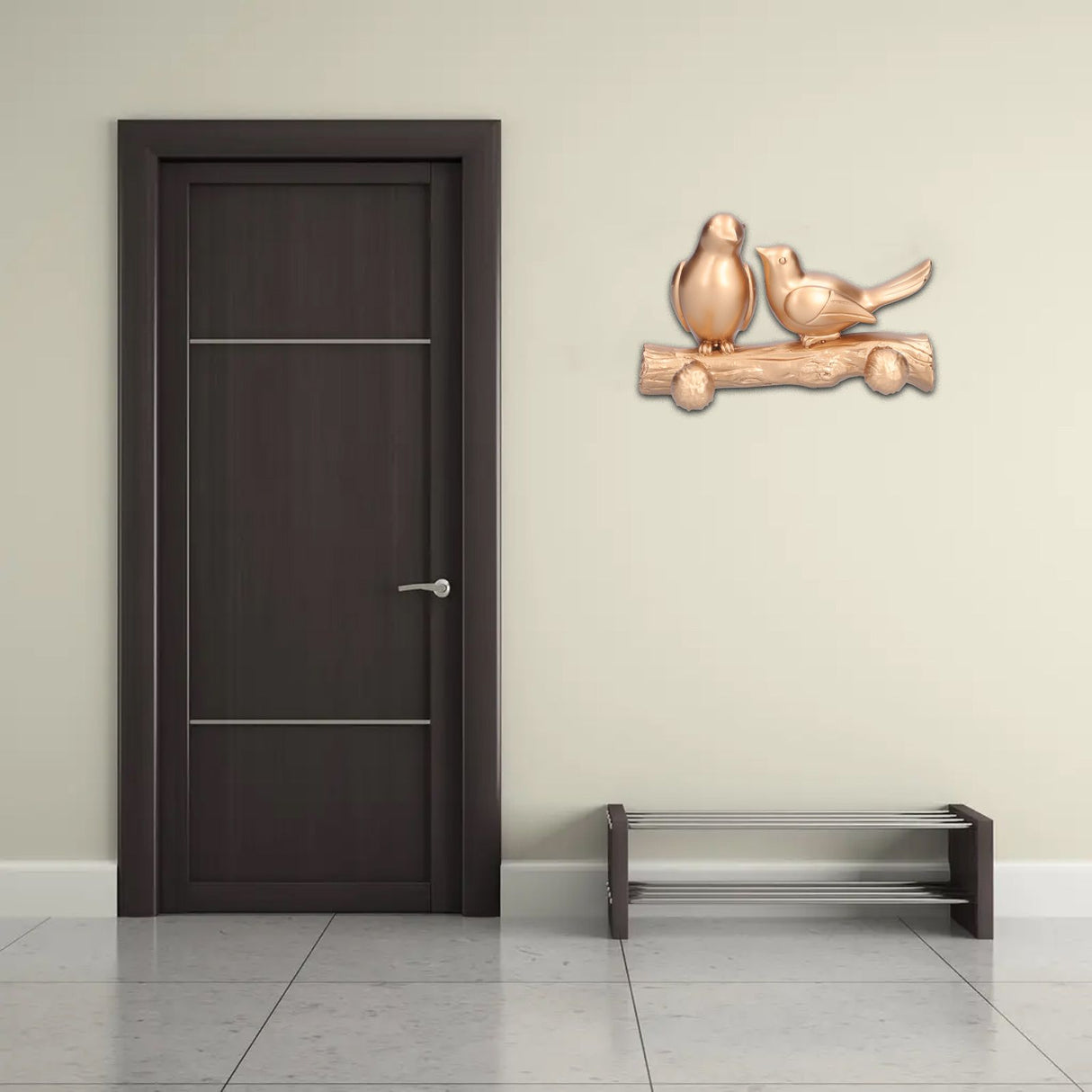 Coat Hook Resin Bird Key Hanger Wall Mounted Hat Towel Bag Hanger for Home Living Room KitchenGold