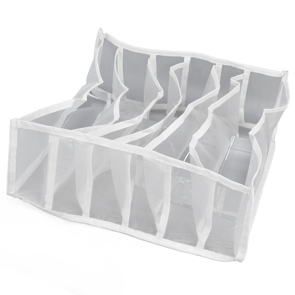 Underwear Storage Box Breathable Foldable Multiple Cells Drawer Organizer for Bras Socks6 Cells