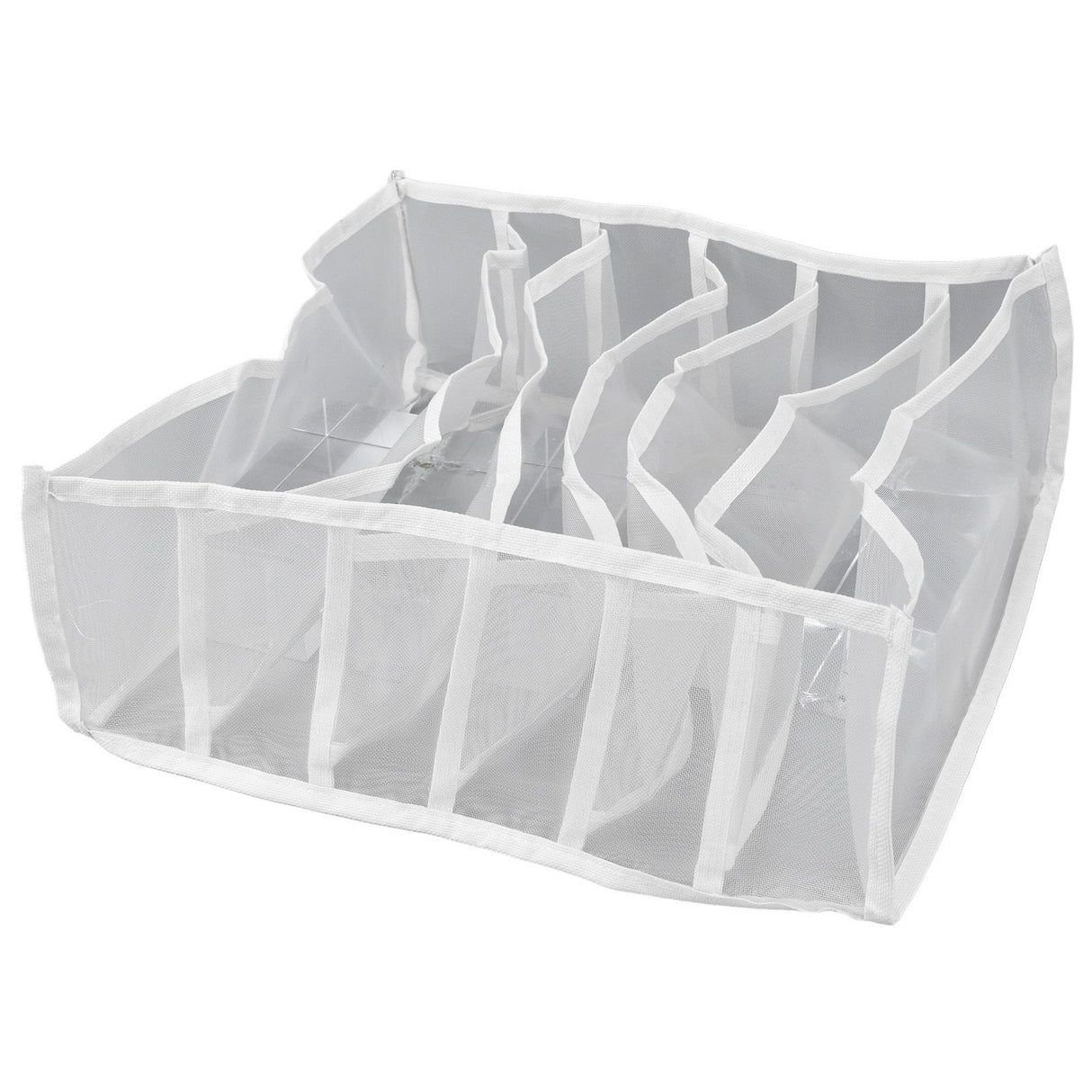 Underwear Storage Box Breathable Foldable Multiple Cells Drawer Organizer for Bras Socks6 Cells