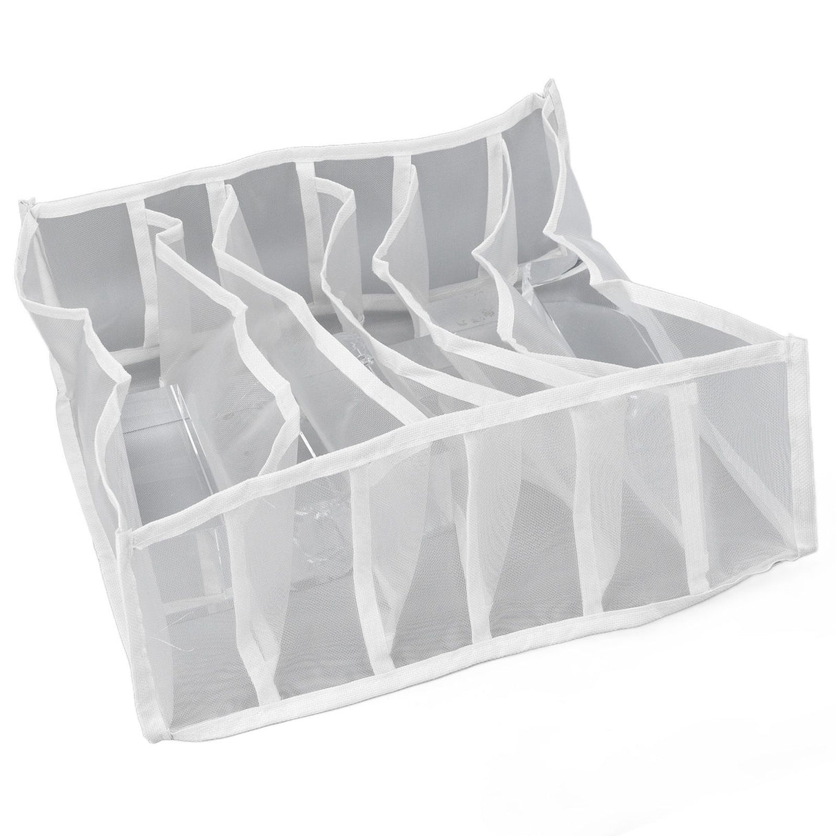 Underwear Storage Box Breathable Foldable Multiple Cells Drawer Organizer for Bras Socks6 Cells