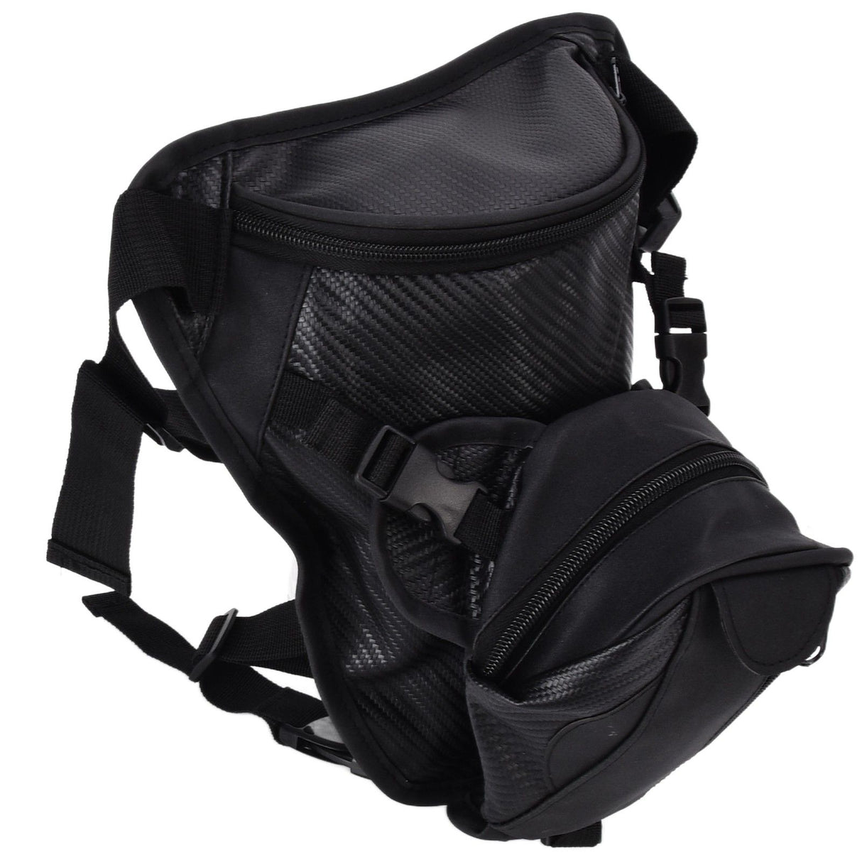 Men Leather Thigh Bag Multifunctional Drop Leg Bag Thigh Satchel for Bicycle Travel Hiking