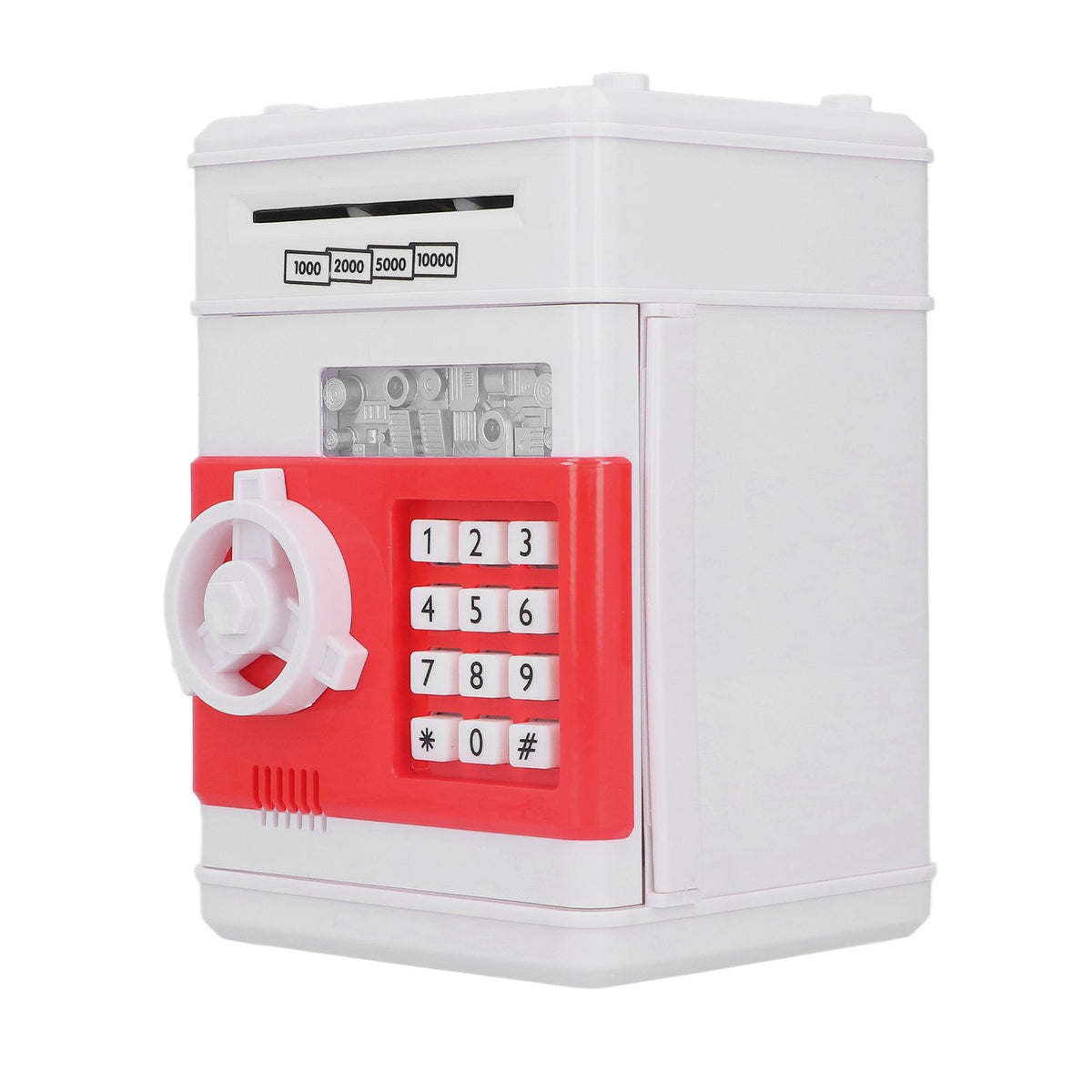 Electronic Money Saving Box ATM Password Cash Money Bank Security Lock Box for Children KidRed