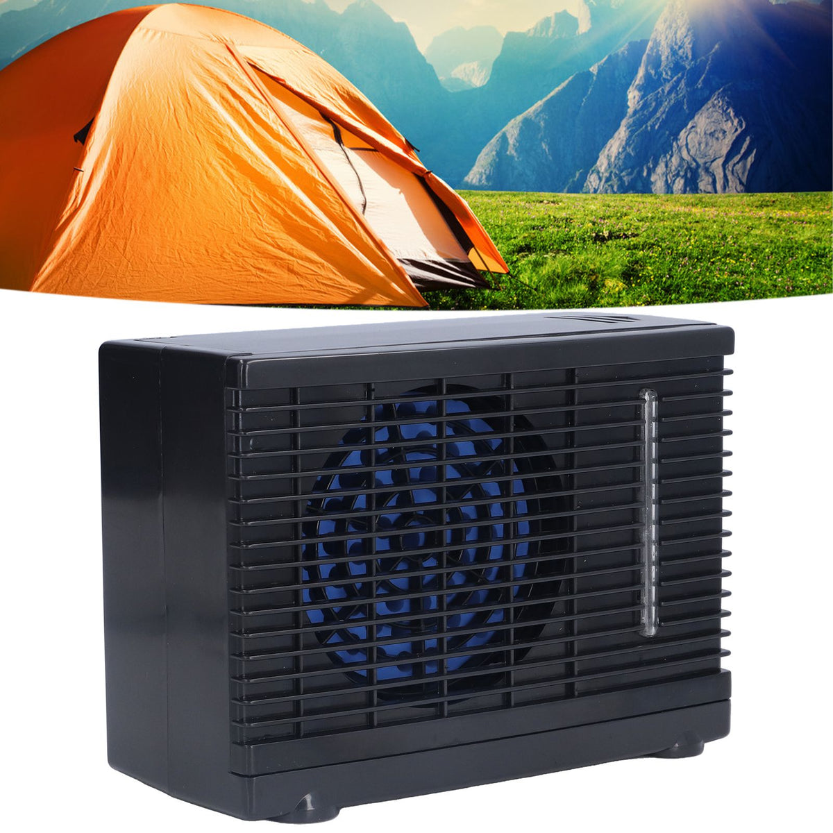 Mini Air Conditioning Fan Silent Portable Evaporative Cooler with Water Tank for Car Home 12V